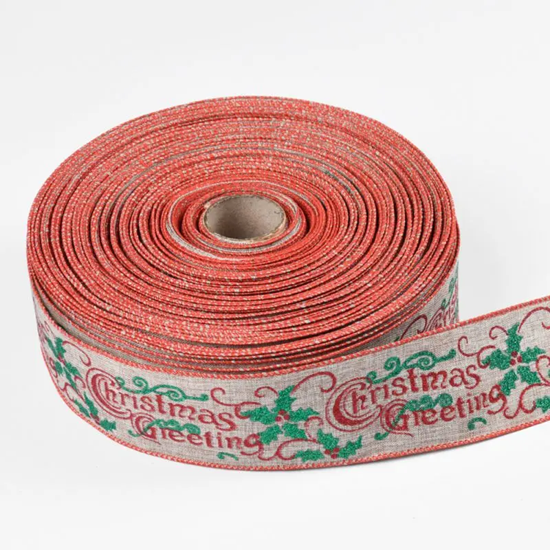 С рисунком из мультфильма украшение на Рождество красного цвета с бантом Милая