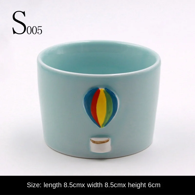 Креативный керамический цветочный горшок для помещений мясистые зеленые