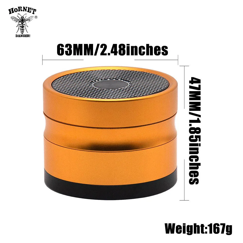 Диа. 63 мм h.47 4 слоя табака Точильщик древней формы алюминиевый измельчитель травы