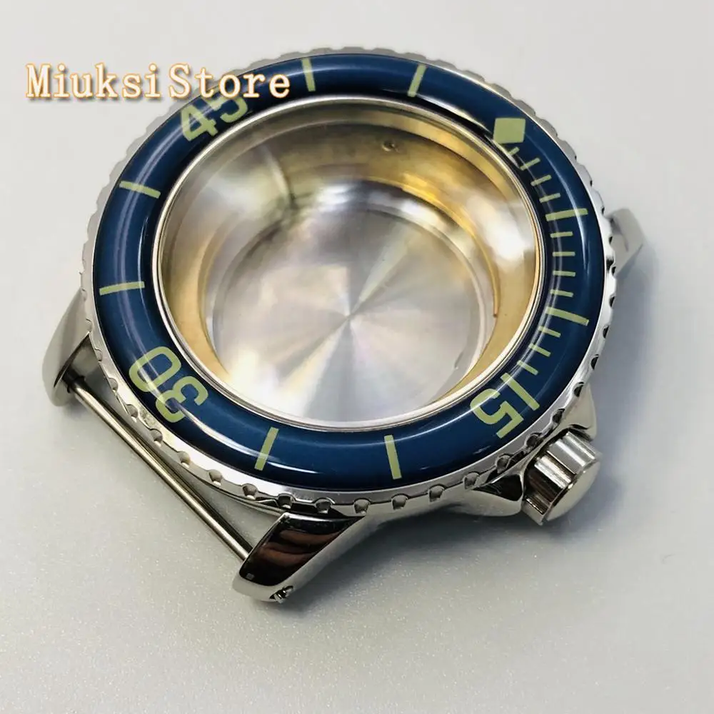 Чехол из нержавеющей стали серебристого цвета 45 мм синяя светящаяся рамка для