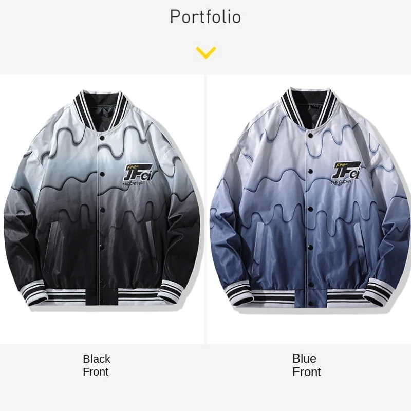 

Свободные мужские и женские ретро-куртки в стиле хип-хоп