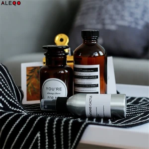 Скандинавский шик стеклянная банка для хранения с наклейкой нордический современный минималистский стол органайзер для бутылок цветочный контейнер Декор