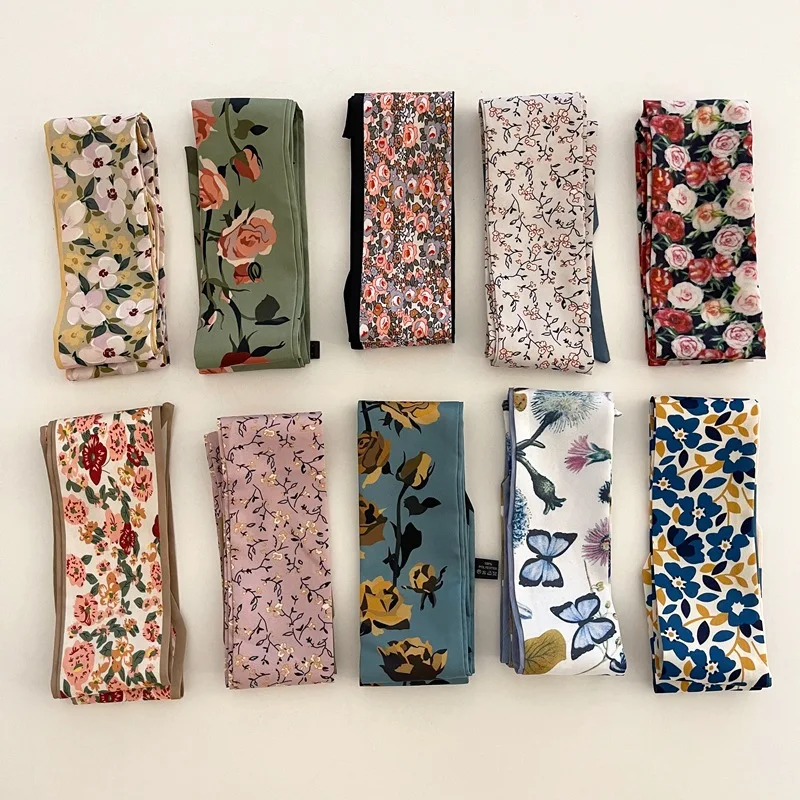 

Long Hair Bows Scarf Headscarf Fashion Hair Ties Ribbons Multifunctional Headband Bandana Elastic Hair Accessories For Women