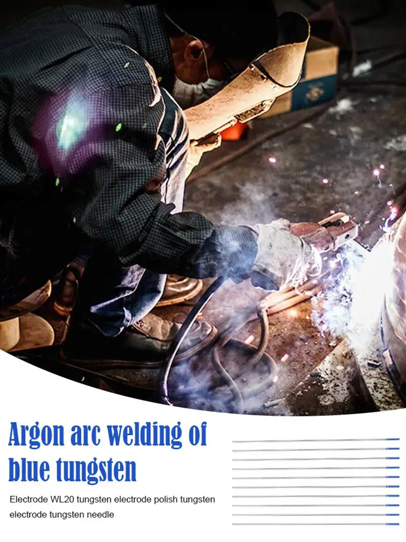 10 шт. 2% лантанид WL20 вольфрамовый электрод для аргонодуговой сварки 1 0 6 2 4 3 голубые