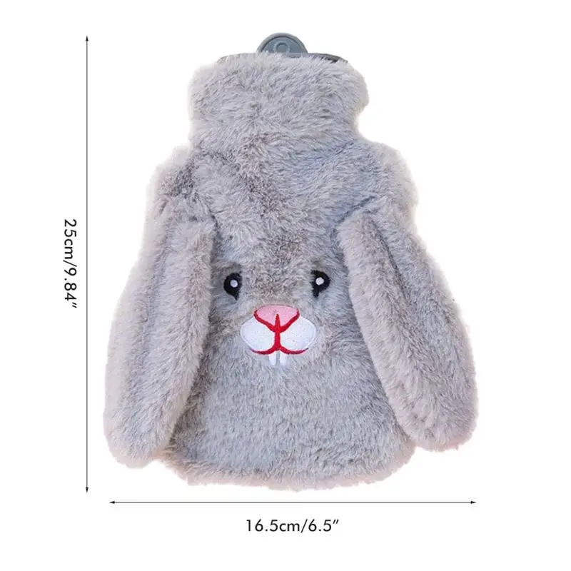 Зимняя бутылка для горячей воды мультяшный кролик сумка с вязаным мягким удобным