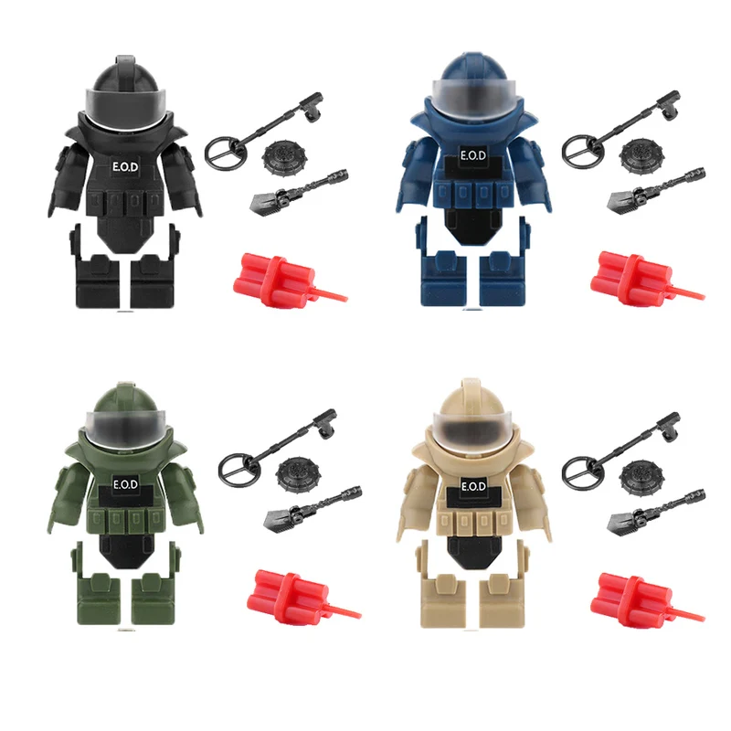 MOC Solider фигурки аксессуары бомбоутилизация костюм строительные блоки EOD спецназ