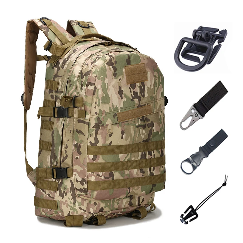 Bag and accessories 45L mochila militar армейская тактическая сумка, военная камуфляжная уличная Большая вместительная сумка, рюкзак для кемпинга, охоты, рыбалки, Bolso Pack - Цвет: Bag and accessories