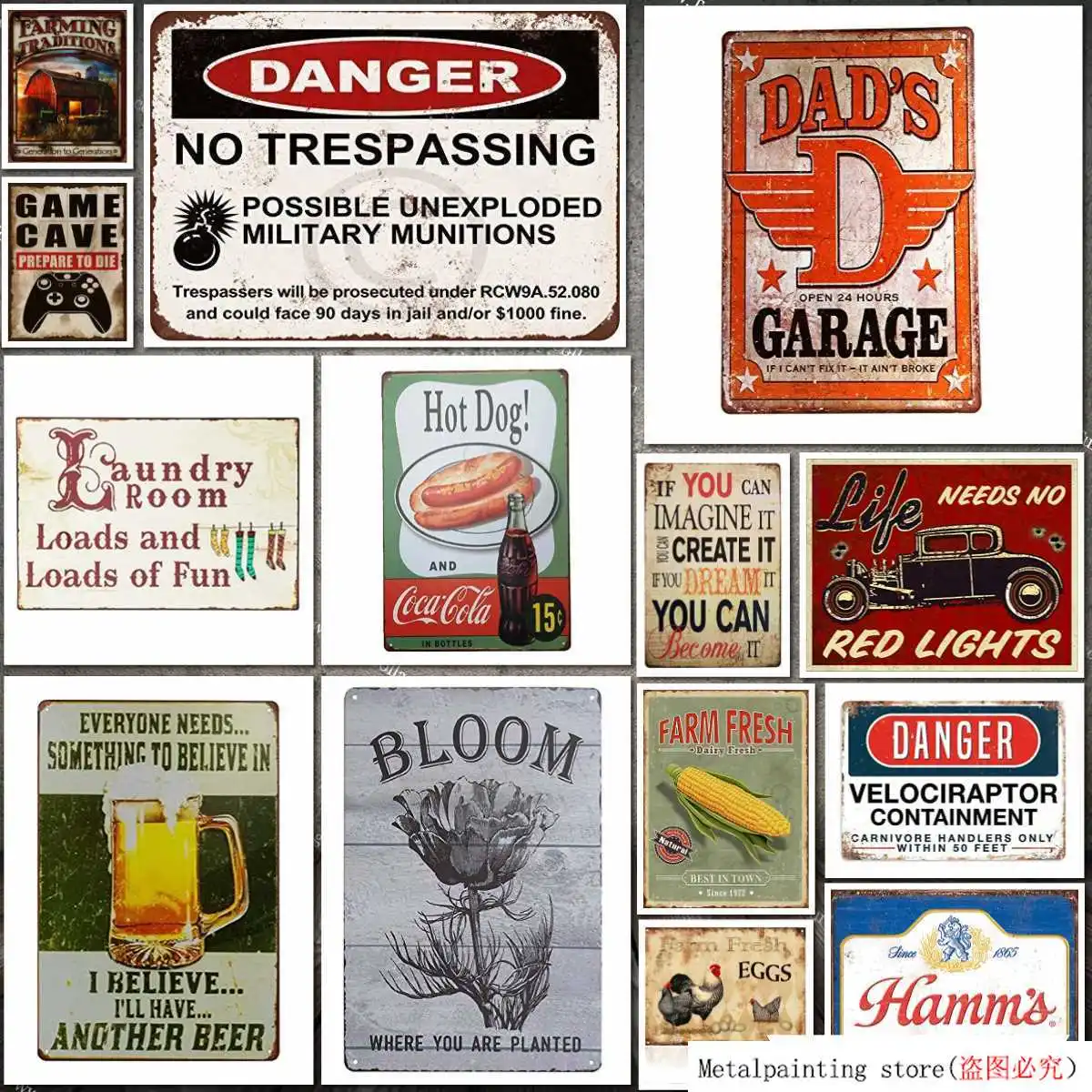 Фермерские свежие яйца винтажные металлические жестяные знаки для бара