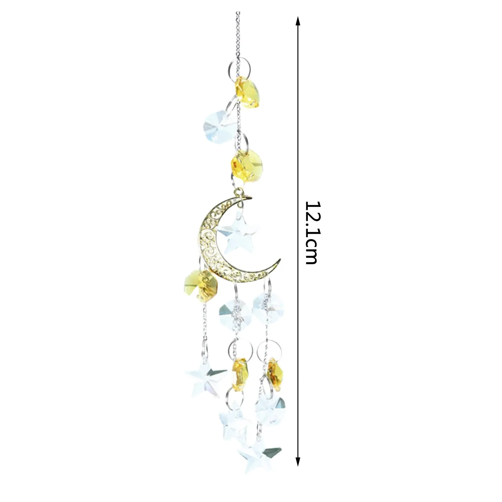 

Clear Suncatcher Crystal Beads Hanging With Moon Decor Rainbow Suncatchers Maker Garden Decoration Outdoor Ornament Jardim