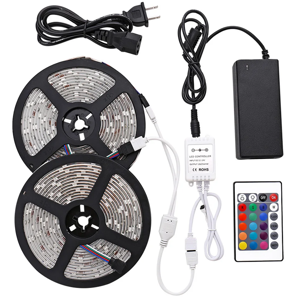 Умный светодиодный светильник с wifi, белый, теплый, белый, RGB, водонепроницаемая светодиодная лента 5050, 5 м, 10 м, 15 м, светодиодный светильник с контроллером wifi