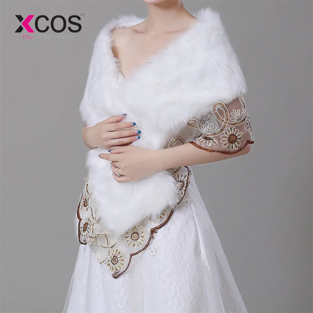 XCOS 2019 новая кружевная Шаль Свадебная шаль Осень Зима плюшевая утолщенное болеро