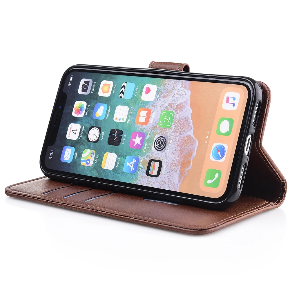 Чехол-книжка из кожи Flip Wallet для Samsung Galaxy A3 2016 A310 A310F SM-A310F.