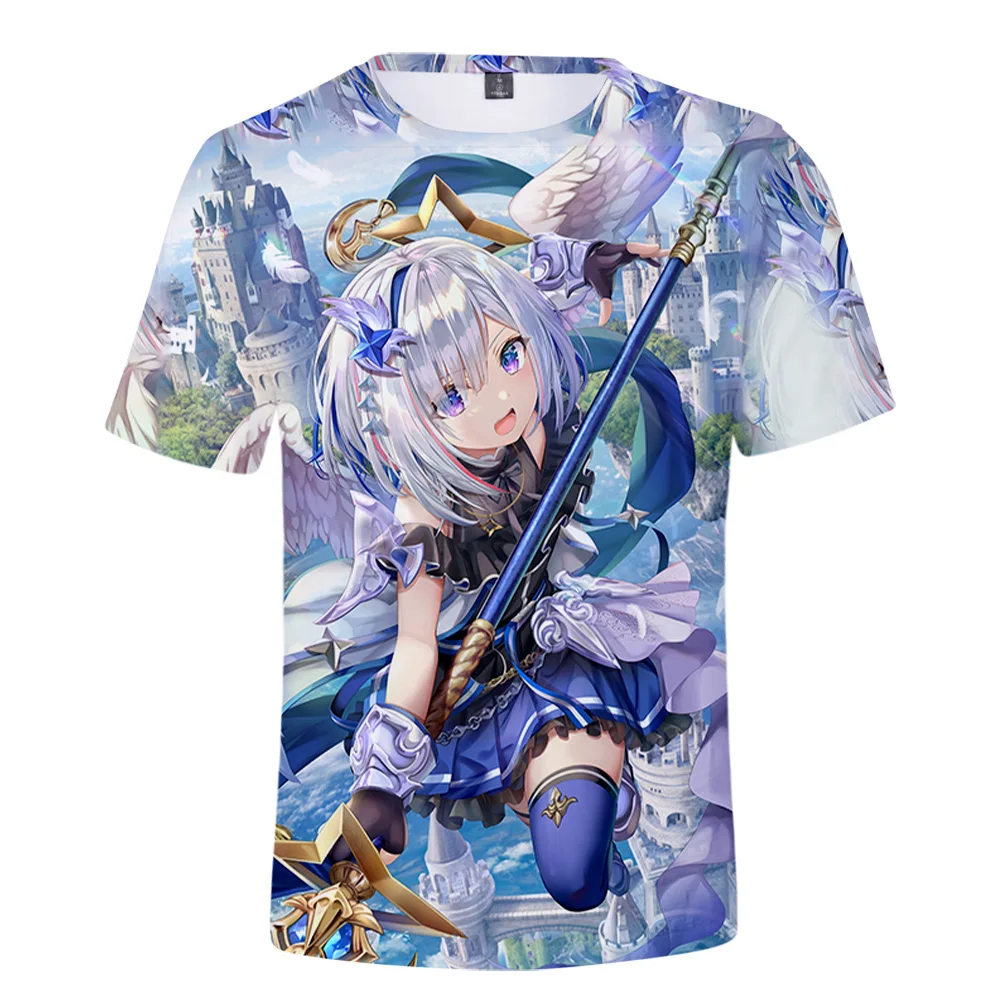 Фото HOLOLIVE VTuber Amane Kanata 3D печать Весна Лето преппи Мужская/женская уличная одежда футболка уличный кавайный стиль №5