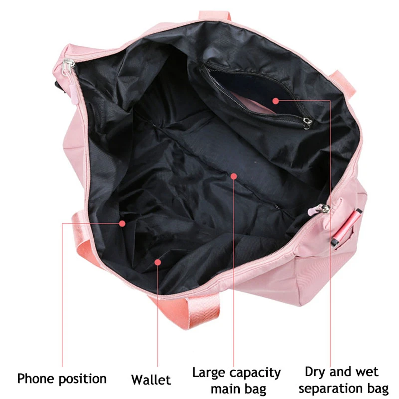 Brand Gym Bag Women Travel Bags Training Fitness Dry Wet Bag Handbag Yoga Mat Men Shoulder Sac De Sport For Bolso Oxford 2019