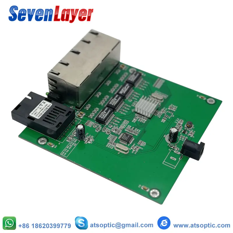 8 RJ45 1 SC Ethernet коммутатор волоконно оптический медиа конвертер одномодовый