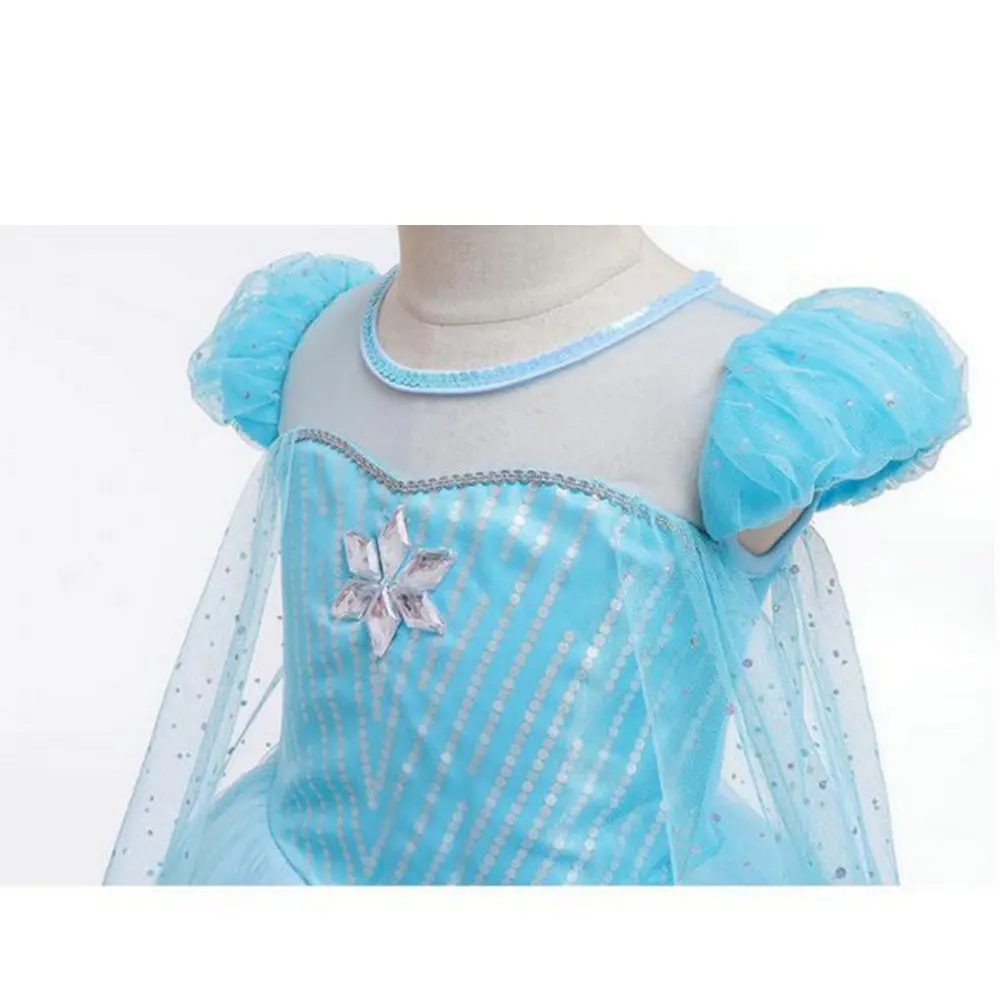 

Girls Cosplay Snow Queen Princess Dress For Girl Costume Baby Children Clothes Kids Halloween Party Dress