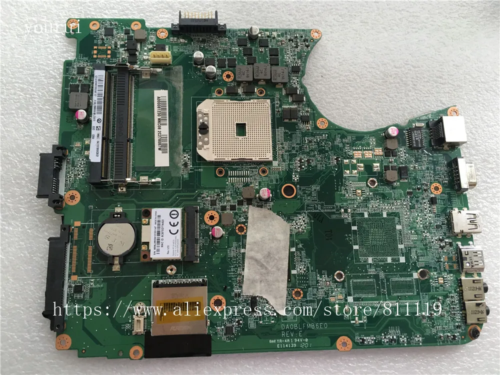 Материнская плата yourui A000081230 DA0BLFMB6E0 для Toshiba satellite L750 L750D DDR3 полностью