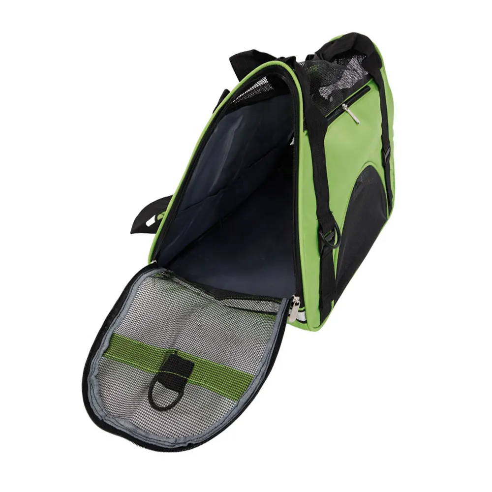 

Hollow-out Portable Breathable Waterproof Pet Handbag Green M