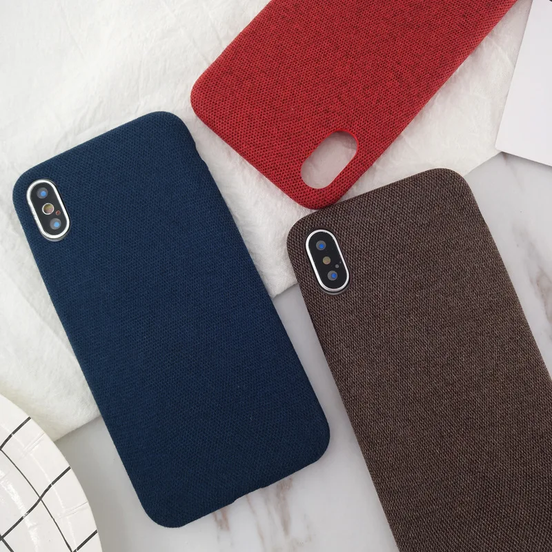 Cloth Phone Case For iPhone 7 8 Plus XS Max XR Ultra-thin Soft Silicone X MAX 6 6S Cover Cases Coque |