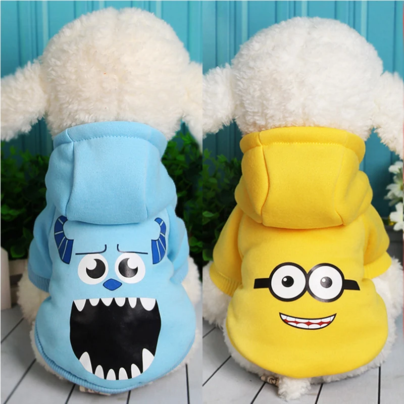 Новая Милая толстовка с капюшоном для собак зимняя одежда пальто куртка из