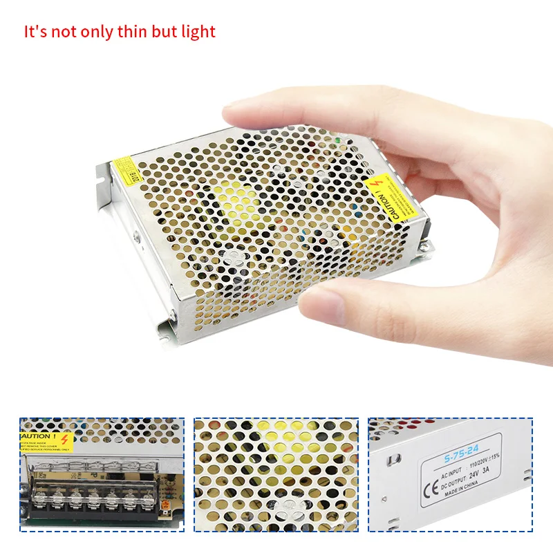 

12V Power Supply 220V to 1A 2A 3A 5A 8.5A 10A 15A 20A 12 V Volt Power Supply Transformers Adapter LED Driver Light Transformers