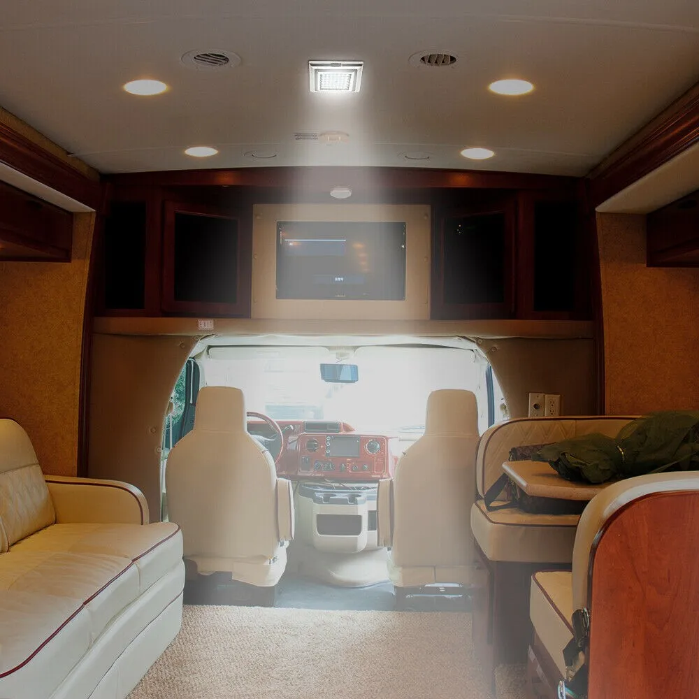 DC 12V 42 светодиода серебро/хромированные внутренние Точечные светильники лампы с