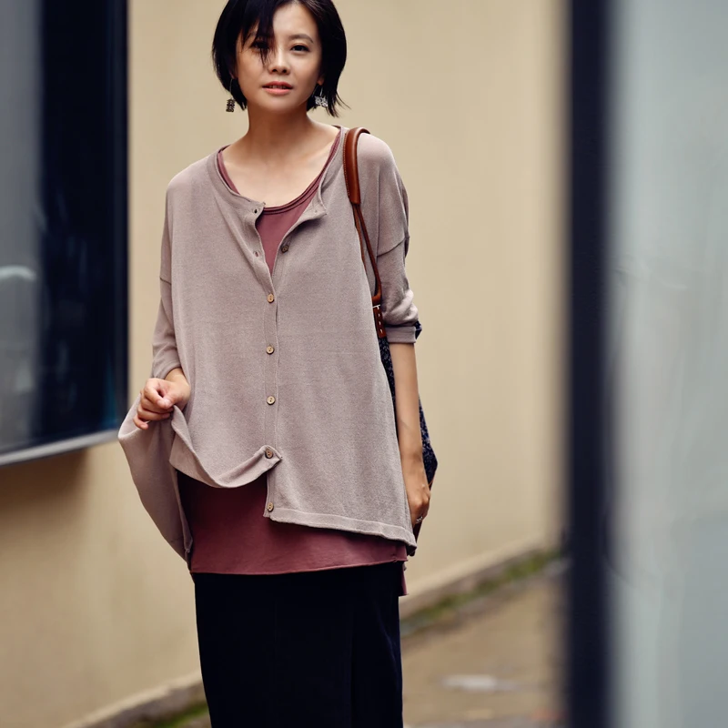 MICOCO Z0099C литературный простой Джокер свободный профиль перед коротким после