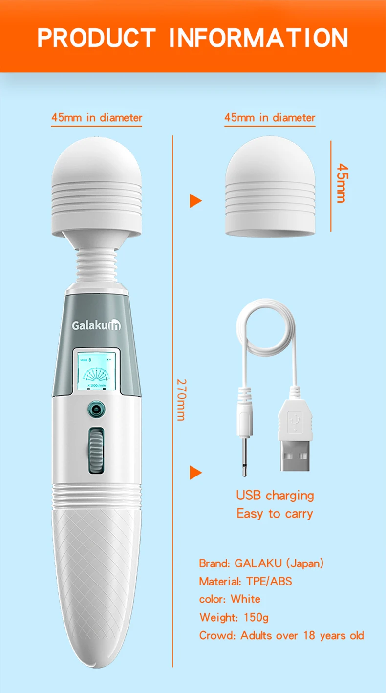 Мощный женский Секс-игрушки Волшебная палочка Вибраторы точки G для Для женщин