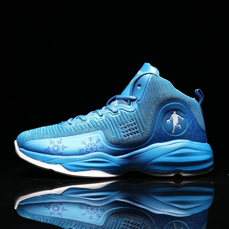 999-1 blue Баскетбольные кроссовки с высоким берцем Jordan, Мужские дышащие баскетбольные кроссовки, спортивная уличная спортивная обувь, обувь Jordan размера плюс - Цвет: 999-1 blue