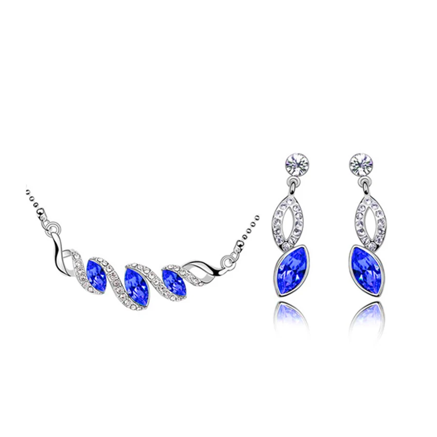 Набор свадебных украшений ожерелье серьги браслет подвеска в форме конского