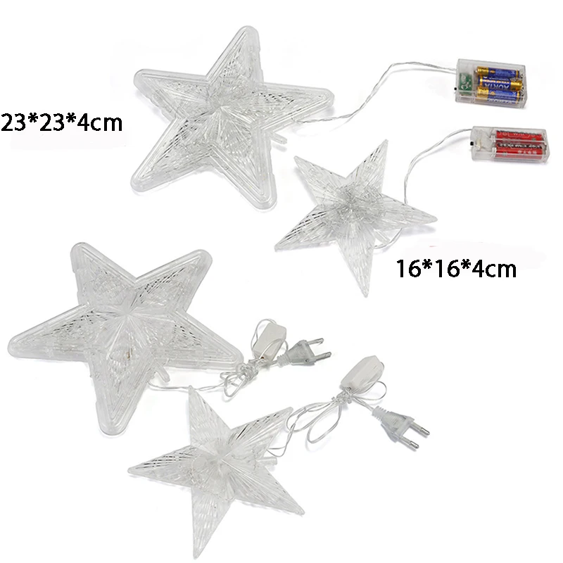 

LED Star Night Light Five-pointed Lamp 10/30led Christmas Tree Top Xmas Party Wedding Fairy Room Outdoor Garland Decoration