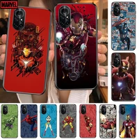 new marvel avengers clear phone case for huawei honor 20 10 9 8a 7 5t x pro lite 5g black etui coque hoesjes comic fash design