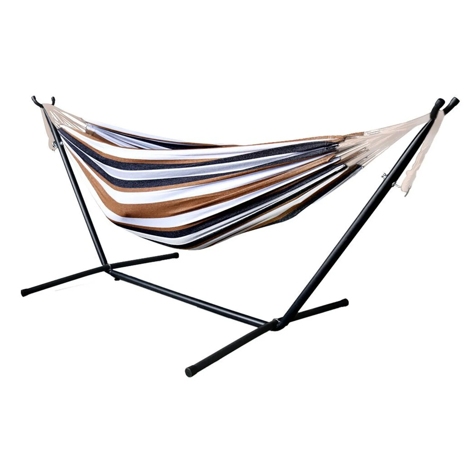 

Hammock Camping Outdoor Garden Oceanside Home Travel Hammock Hanging Bed Canvas Rope Stripe Sleeping Leisure Hamaca