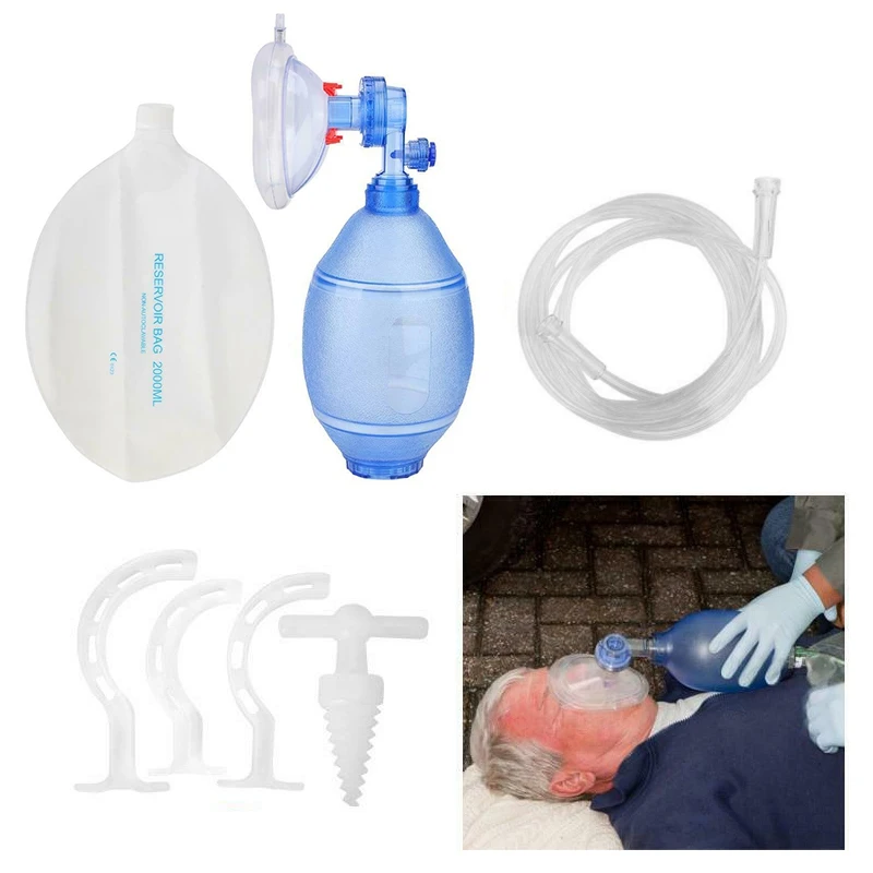 Ручной реанимационный аппарат PVX Ambu мешок кислородная трубка аптечка