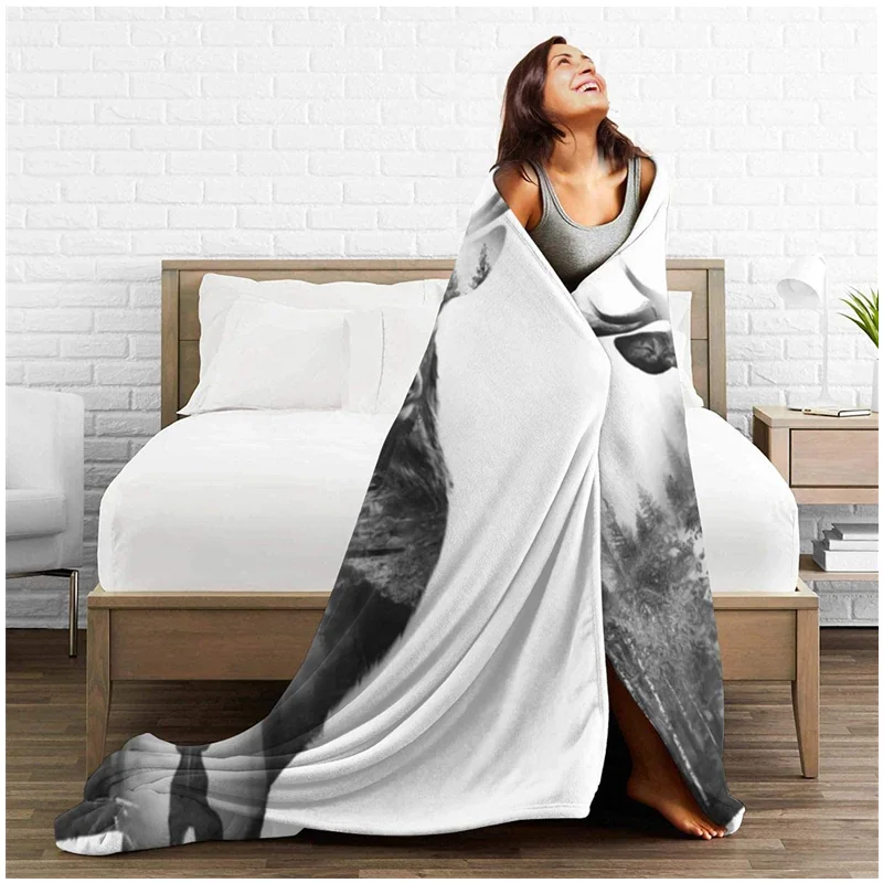 

Reindeer Premium Throw Blanket 3D Print On Demand Sherpa Super Comfortable For Sofa Thin Quilt Air Conditioning Travel