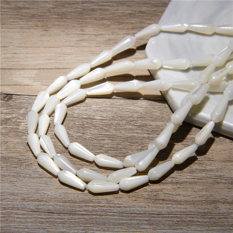 Оптовая продажа белые жемчужные бусины в форме капли воды Модные женские