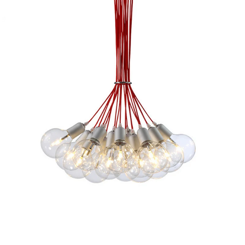 

Modern Led Pendant Lights Red Cord Led Pendant Chandeliers Light Lighting For Living Room Home Decor Luminaire Led Hanging Lamp