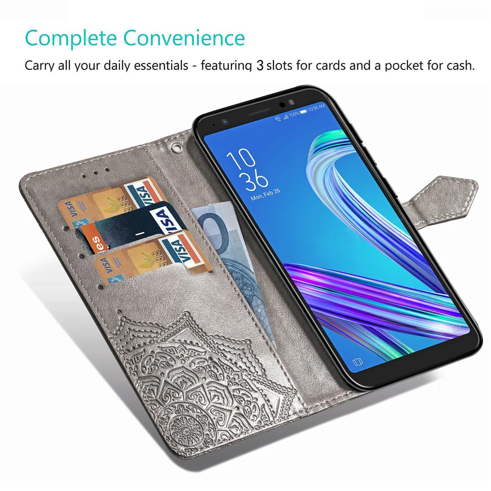 Кожаный чехол-книжка для Asus Zenfone 7 ZS670KS 6 ZS630KL Max Pro M2 ZB631KL ZB633KL ZC600KL ROG Phone 3 ZS661KS |