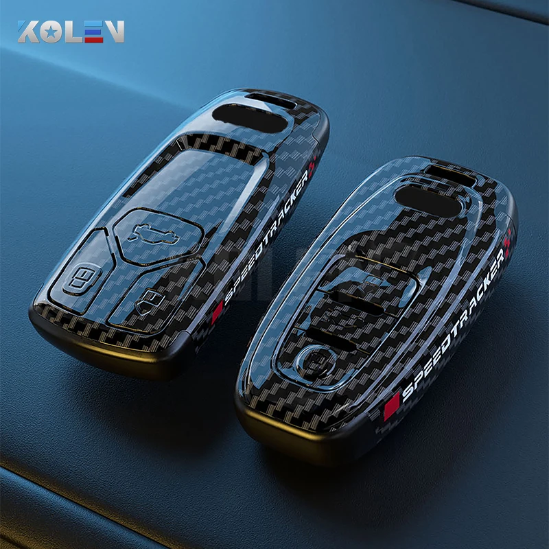 

ABS Carbon Fiber Style Car Key Case Cover Shell Fob For Audi A1 A3 8V 8P 8L A4 A5 B8 B9 8T A6 A7 C6 C7 Q3 8U Q5 Q7 4M TT TTS