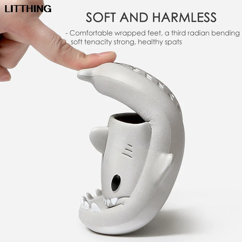 Летние детские тапочки Litthing Акула детская Радужная обувь для улицы детей малышей