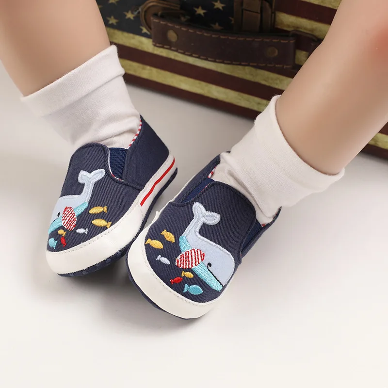 

Baby Shoes Boy Girl Cartoon Sneaker Cotton Soft Anti-Slip Sole Newborn Infant First Walkers Toddler Casual Canvas Crib Shoes