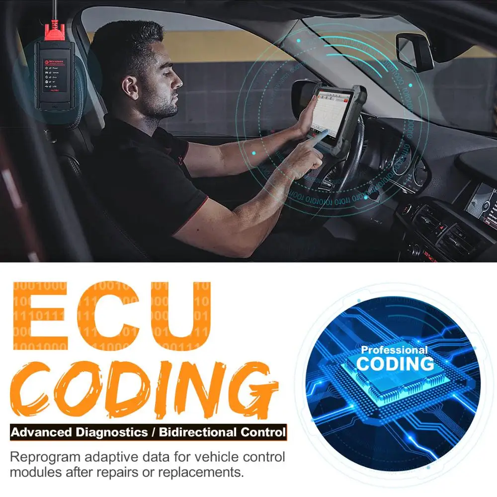 Autel MaxiCOM MK908 автоматический диагностический инструмент OBD2 сканер ADAS ECU