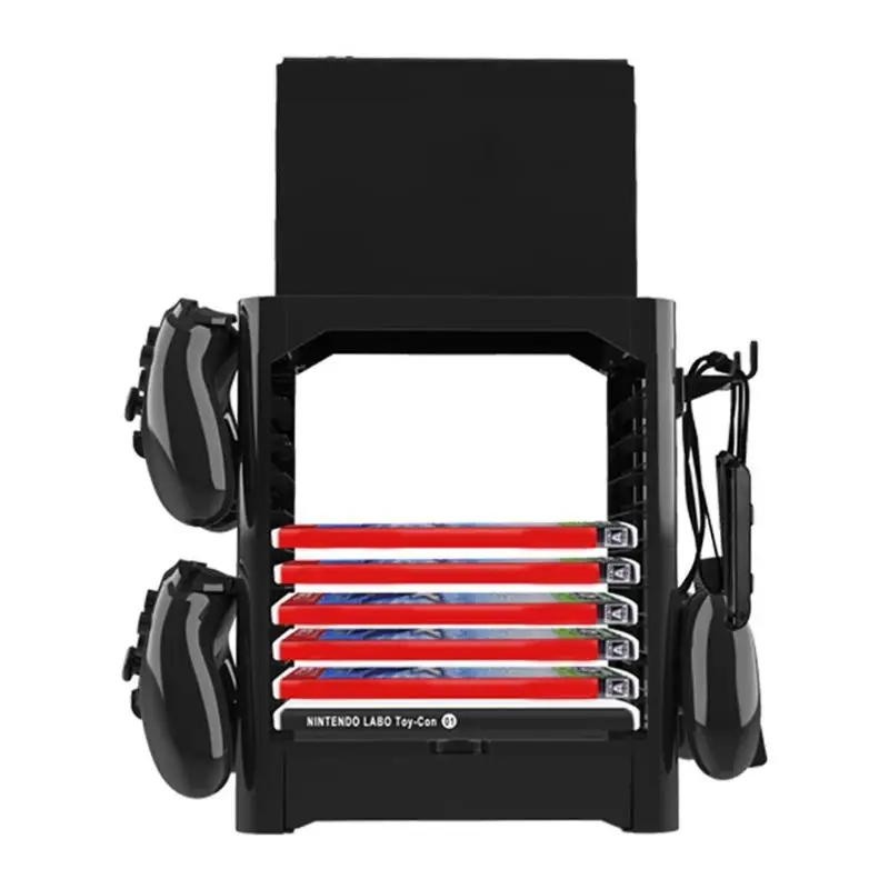 ALLOYSEED Gampad Controller Game Console Disk Storage Tower Holder Games Card Organizer Bracket Stand For Nintend Switch NS PS4