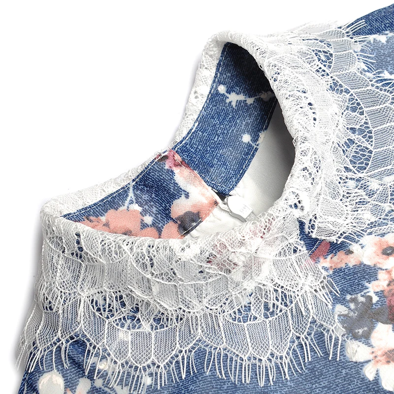 

Женское длинное вечернее платье, Элегантное синее кружевное платье трапециевидной формы с широким рукавом и цветочным принтом в готическо...