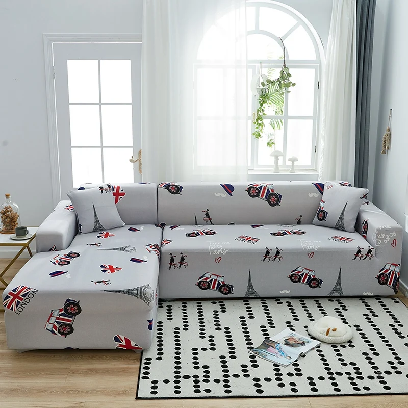 

National Flag Stretch Elastic Sofa Cover L-shaped Couch of Sofa Detachable Fully Wrapped Slipcover Sofa Covers for Living Room