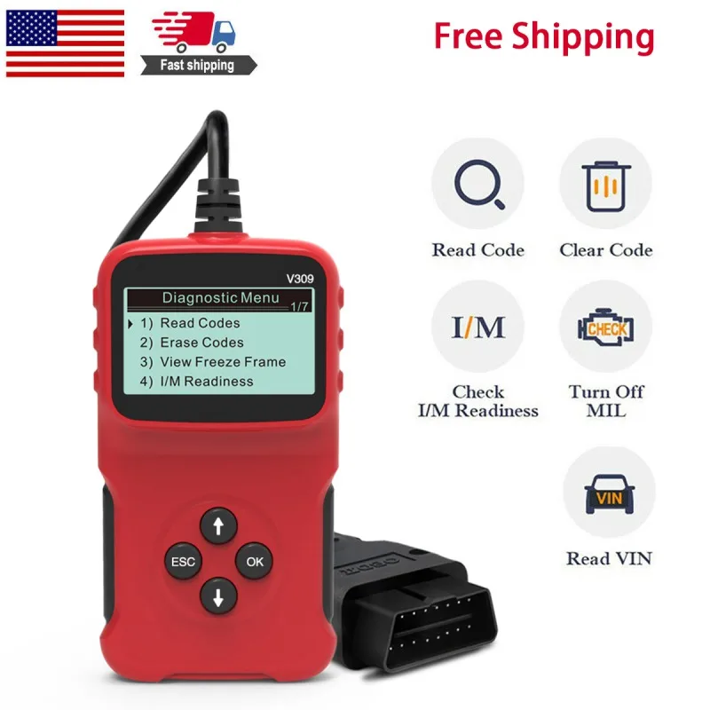 Автомобильные диагностические инструменты V309 Obd2 Автомобильный сканер OBD 2