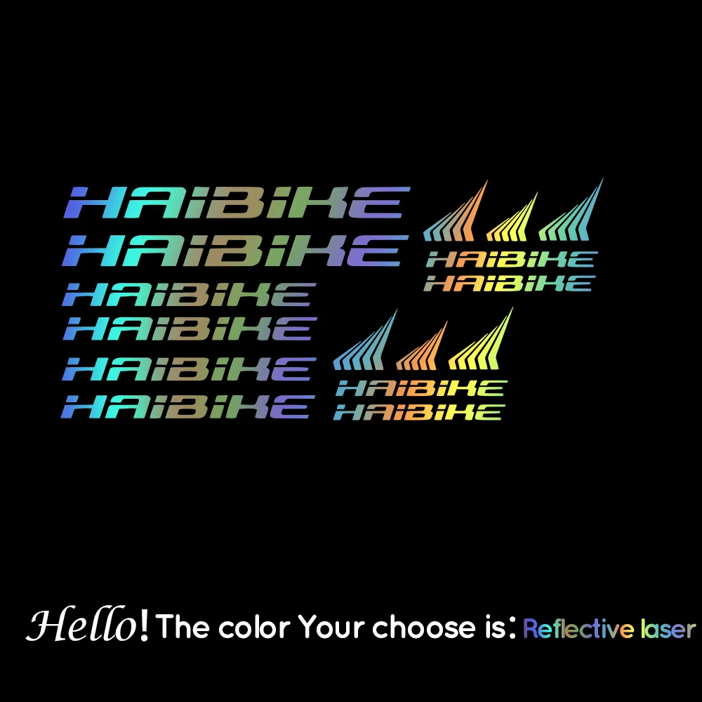

PVC Set Compatible for HAIBIKE Vinyl Reflective Bicycle Bike Frame MTB BMX Cycling Decal Stickers Decorative 22 Pieces