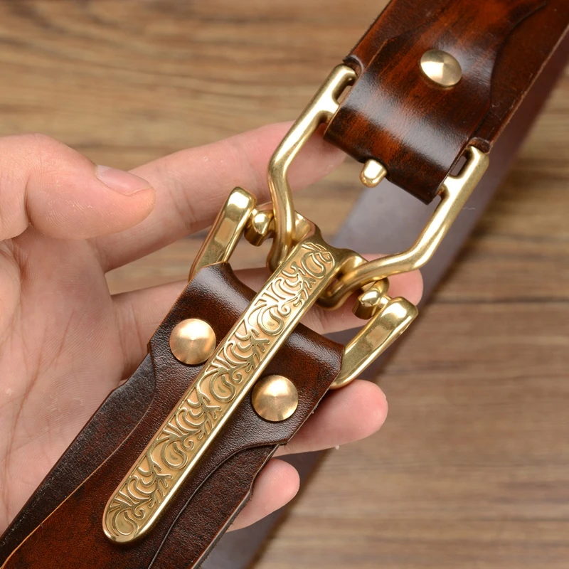 1 комплект = 4 шт. Пряжка из твердой латуни для кавалерии мужчин сделай сам пояс