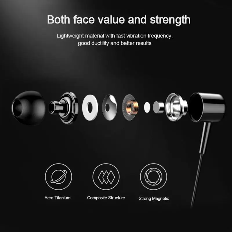 

3.5MM In-ear Wired Earphone With Mic Earbuds Headset Sport Headphones 2 Color Optional For Phone Computer Headphone Accessories