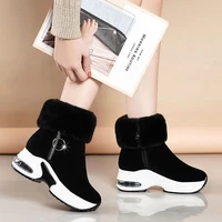 2021 women winter snow boots warm platform ladies womens shoes new plush thick bottom inner heightening ankle boots female